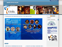 Tablet Screenshot of etnia.org.pt